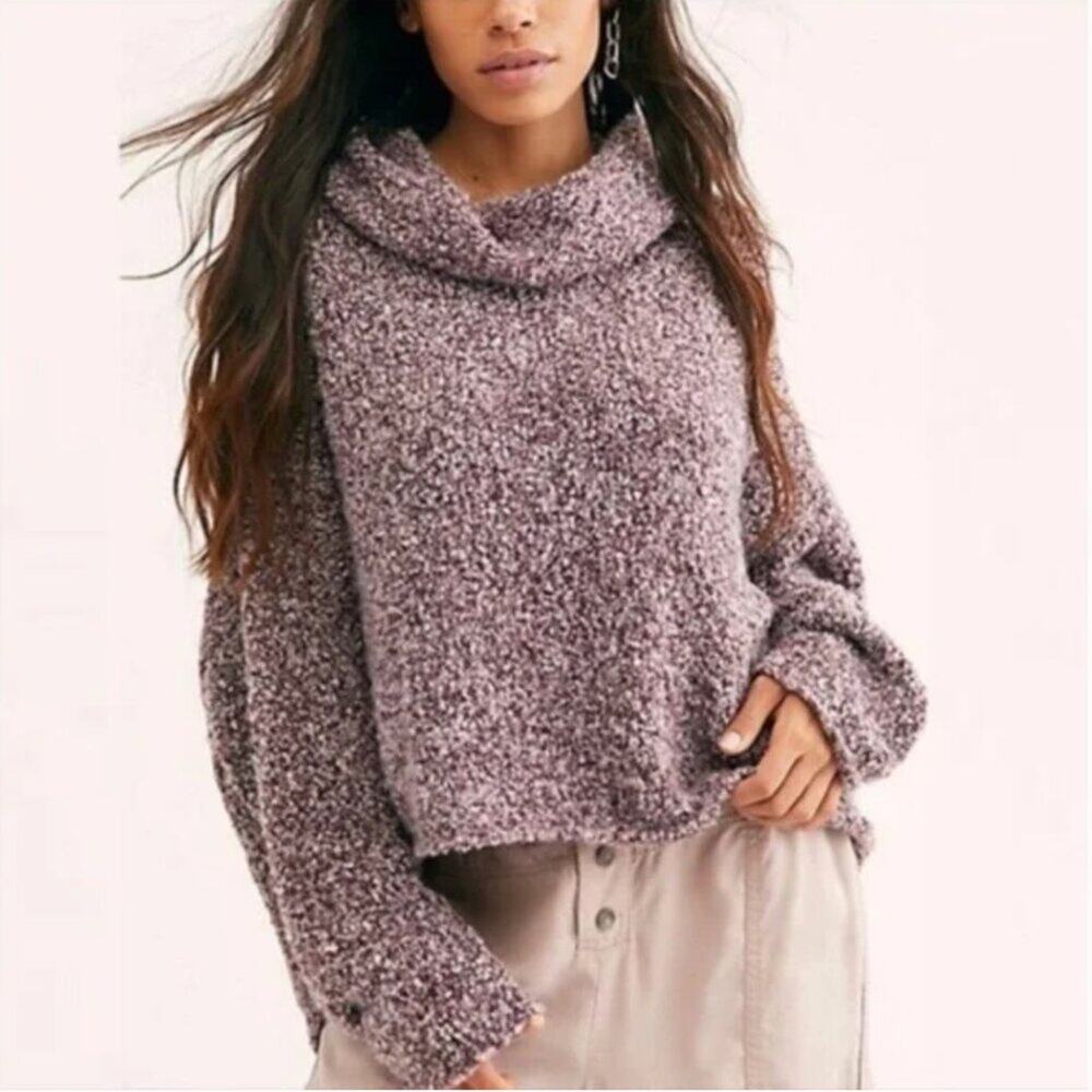 Free People BFF Cowl Neck Oversized Sweater